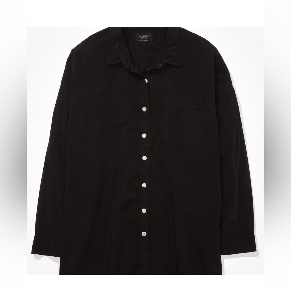 American Eagle Black Button Down Shirt